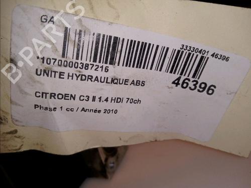 Used ABS pump CITROËN C3 II (SC_) 1.4 HDi 70 (SC8HZC, SC8HR0, SC8HP4) (68 hp) 11804404