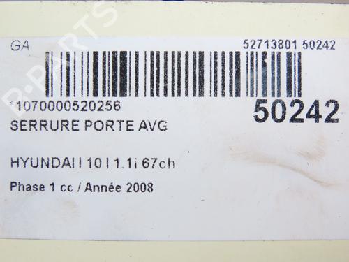 Front left lock HYUNDAI i10 I (PA) 1.1 | BP28968819C98 