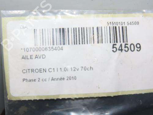 Right front fenders CITROËN C1 (PM_, PN_) 1.0 | BP28968320C42 
