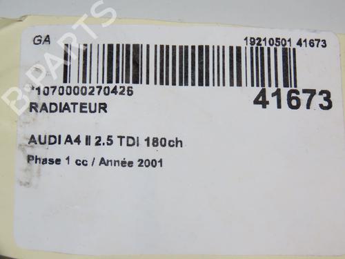 Used Water radiator Water radiator AUDI A4 B6 (8E2) 2.5 TDI quattro (180 hp) 12585546 12585546