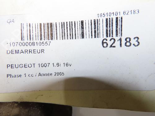 Starter PEUGEOT 1007 (KM_) 1.6 16V | BP39732778M8 - Image 4