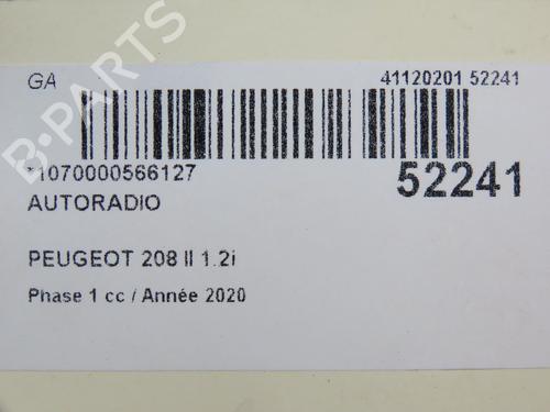 Radio PEUGEOT 208 II (UB_, UP_, UW_, UJ_) 1.2 PureTech 100 | BP26381239E6 