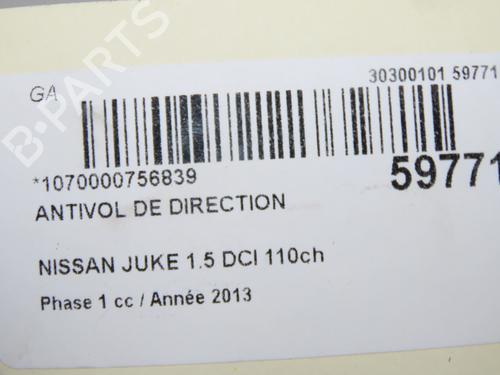 Blocchetto accensione Blocchetto accensione NISSAN JUKE (F15) 1.5 dCi (110 hp) 37529787 37529787