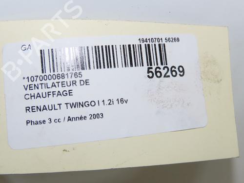 Used Heater blower motor RENAULT TWINGO I (C06_) 1.2 16V (C06C, C06D, C06K) (75 hp) 31692731