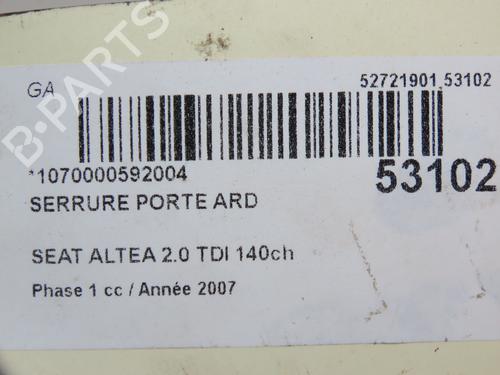 Rear right lock SEAT ALTEA (5P1) 2.0 TDI 16V | BP28831948C99 