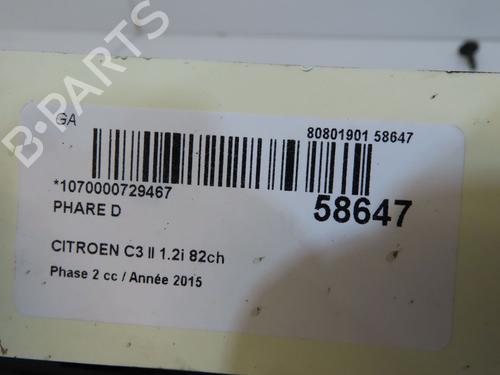 Right headlight CITROËN C3 II (SC_) 1.2 VTi 82 | BP38788281C29  - Image 5