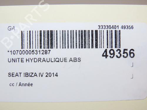 ABS pump SEAT IBIZA IV (6J5, 6P1) 1.2 TSI | BP18953648M43 