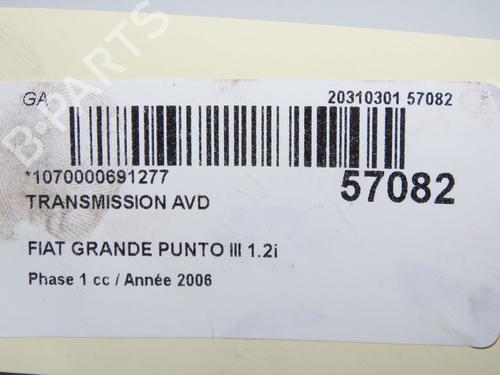 Right front driveshaft FIAT GRANDE PUNTO (199_) 1.2 | BP32308355M39