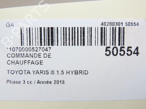 Climate control TOYOTA YARIS (_P13_) 1.5 Hybrid (NHP130_) | BP28830330I5 