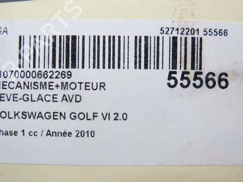 Front right window mechanism VW GOLF VI (5K1) 2.0 TDI | BP30867365C23