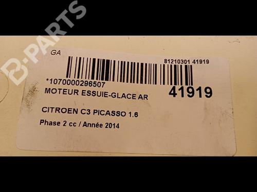 Rear wiper motor CITROËN C3 Picasso (SH_) 1.6 HDI 90 | BP9616186M102 