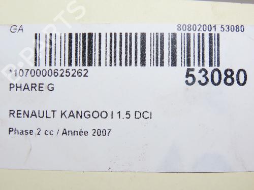 Left headlight RENAULT KANGOO Express (FC0/1_) 1.5 dCi (FC1E) | BP28832538C28 