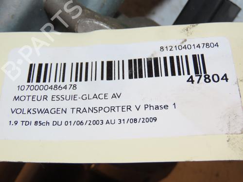 Used Front wiper motor VW TRANSPORTER T5 Van (7HA, 7HH, 7EA, 7EH) 1.9 TDI (102 hp) 17338708