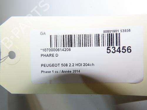 Used Right headlight Right headlight PEUGEOT 508 I (8D_) 2.2 HDi (204 hp) 33860706 33860706