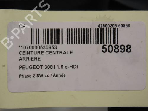 Rear center seatbelt PEUGEOT 308 SW I (4E_, 4H_) 1.6 HDi | BP19668660I27 