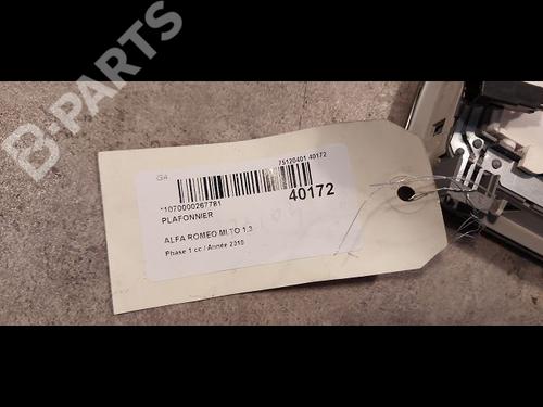 Interior roof light ALFA ROMEO MITO (955_) 1.3 MultiJet (955AXP1A, 955AYC1A) | BP9612410I8 