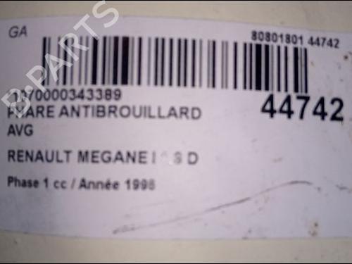 Left front fog light RENAULT MEGANE I (BA0/1_) 1.9 D Eco (BA0A, BA0U, BA0R) | BP23177598C30