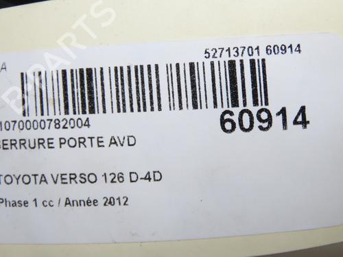 Høyre foran lås Høyre foran lås TOYOTA VERSO (_R2_) 2.0 D-4D (AUR20_, AUR20R) (126 hp) 37529805 37529805