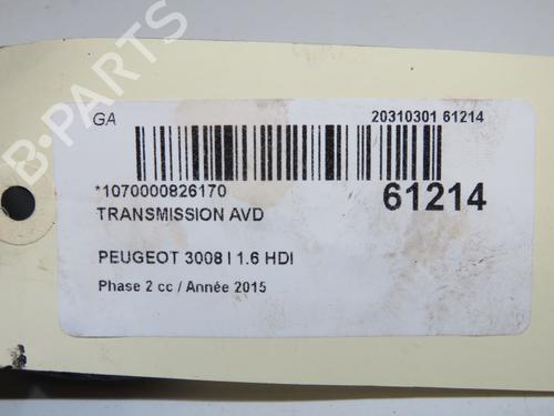 Used Right front driveshaft Right front driveshaft PEUGEOT 3008 I MPV (0U_) 1.6 BlueHDi 120 (120 hp) 40554241 40554241