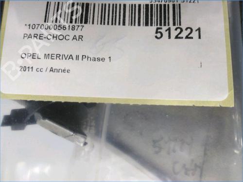 Rear bumper OPEL MERIVA B MPV (S10) 1.4 (75) | BP19577749C8 