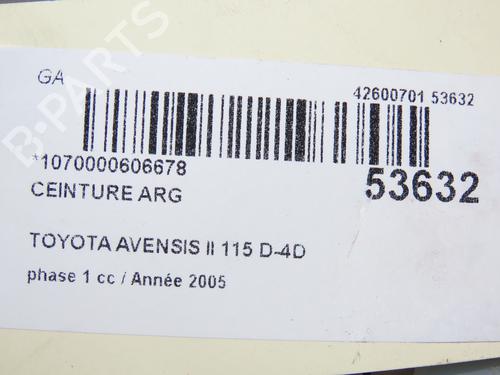 Rear left belt tensioner TOYOTA AVENSIS (_T25_) 2.0 D-4D (CDT250_, CDT250R) | BP28968178C89 