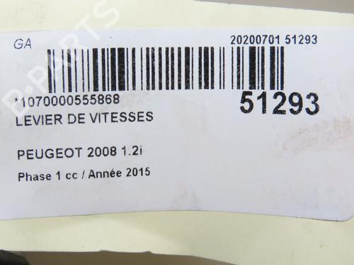 Gear lever PEUGEOT 2008 I (CU_) 1.2 THP 110 / PureTech 110 | BP19638912M90 