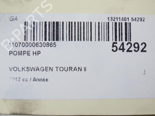 Used Injection pump VW TOURAN (1T3) 2.0 TDI (140 hp) 28828886