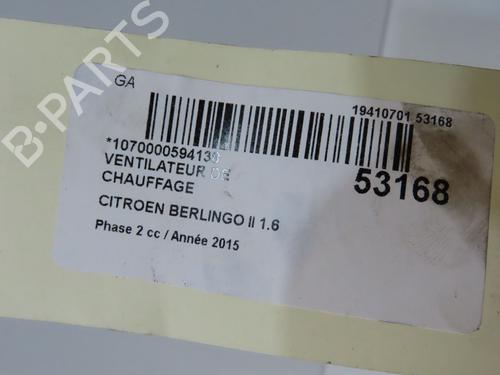 Heater blower motor CITROËN BERLINGO MULTISPACE (B9) 1.6 HDi 90 | BP33770356M62  - Image 5