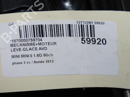 Used Front right window mechanism Front right window mechanism MINI MINI (R56) One D (90 hp) 40484830 40484830