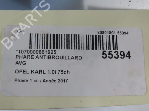 Left front fog light OPEL KARL (C16) 1.0 | BP29415189C30 