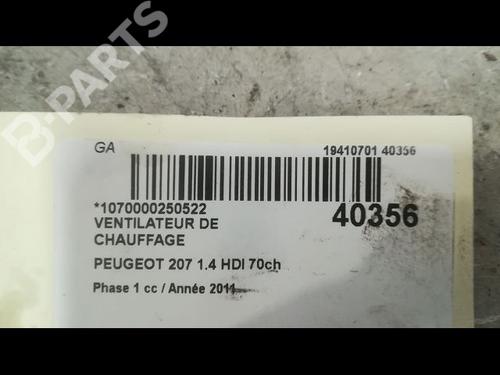 Heater blower motor PEUGEOT 207 (WA_, WC_) 1.4 HDi | BP9609762M62 
