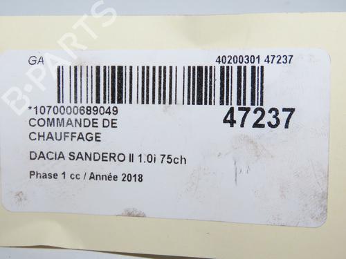Climate control DACIA SANDERO II 1.0 SCe 75 (B8JC, B8JD, B8NC) | BP33132521I5 - Image 5