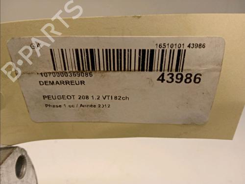Startmotor PEUGEOT 208 I (CA_, CC_) 1.2 VTI 82 (82 hp) 11099181
