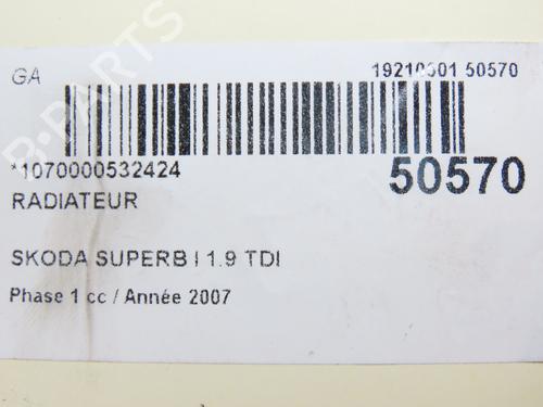 Water radiator SKODA SUPERB I (3U4) 1.9 TDI | BP28967098M31 