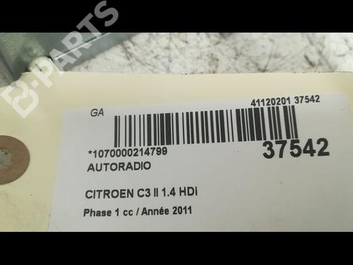 Radio CITROËN C3 II (SC_) 1.4 HDi 70 (SC8HZC, SC8HR0, SC8HP4) | BP9605813E6 