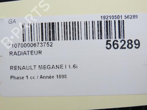 Used Water radiator Water radiator RENAULT MEGANE I Coach (DA0/1_) 1.6 e (DA0F) (90 hp) 31155077 31155077