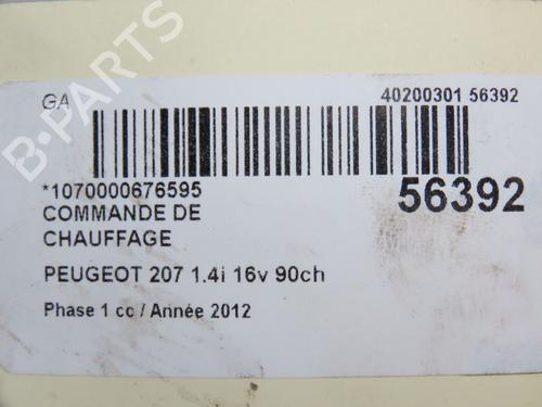 Used Climate control PEUGEOT 207 SW (WK_) 1.4 16V (95 hp) 30955810