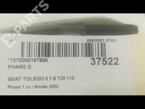 Left headlight SEAT TOLEDO II (1M2) 1.9 TDI | BP9601835C28 