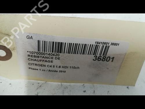 Used Heater resistor CITROËN C4 II (NC_) 1.6 HDi 110 (112 hp) 11677156