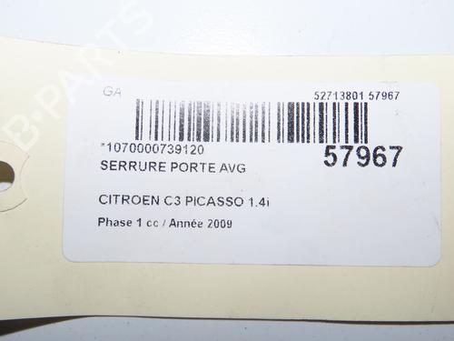 Used Front left lock Front left lock CITROËN C3 Picasso (SH_) 1.4 VTi 95 (SH8FSC, SH8FP0, SH8FP6) (95 hp) 39660515 39660515