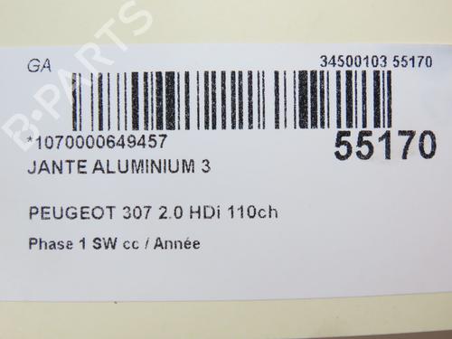 Felg PEUGEOT 307 Break (3E) 2.0 HDI 110 | BP28830138C45 