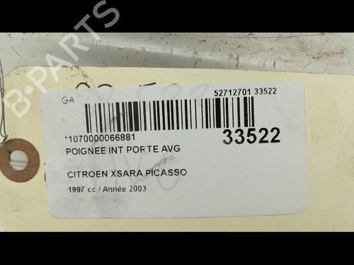 Used Front left interior door handle CITROËN XSARA PICASSO (N68) 2.0 HDi (90 hp) 23175939