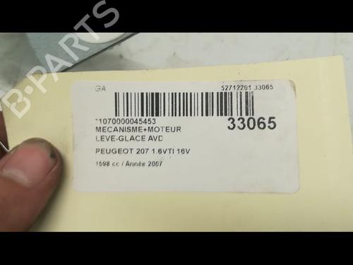 Front right window mechanism PEUGEOT 207 (WA_, WC_) 1.6 16V VTi | BP9593617C23