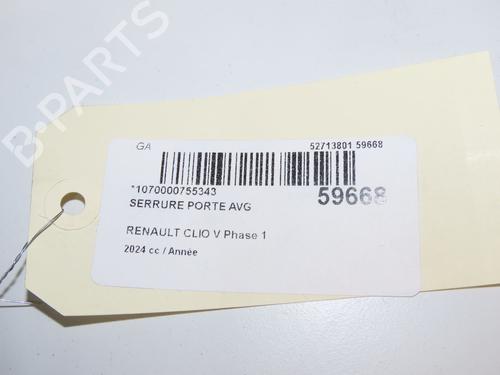 Front left lock RENAULT CLIO V (B7_) 1.0 TCe 90 (B7MT) | BP36758231C98 - Image 5