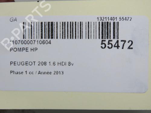 Injection pump PEUGEOT 208 I (CA_, CC_) 1.6 HDi | BP32037910M78 