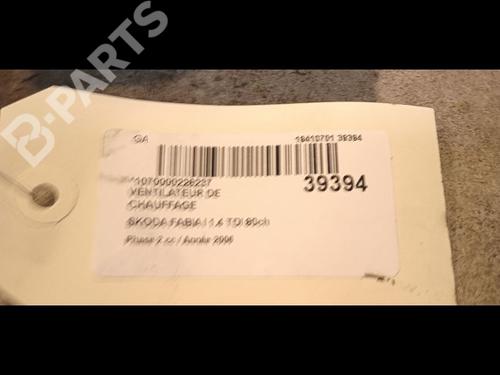 Heater blower motor SKODA FABIA I (6Y2) 1.4 TDI | BP9607117M62 