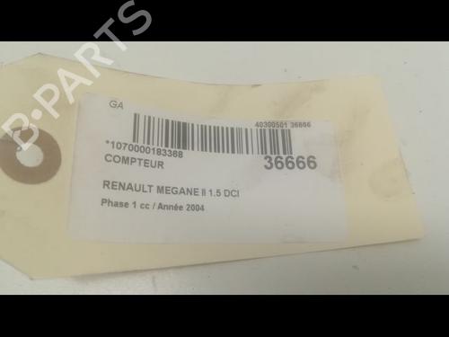 Used Instrument cluster RENAULT MEGANE II (BM0/1_, CM0/1_) 1.5 dCi (BM0F, BM0T, BM2B, CM0F, CM0T) (82 hp) 9603037