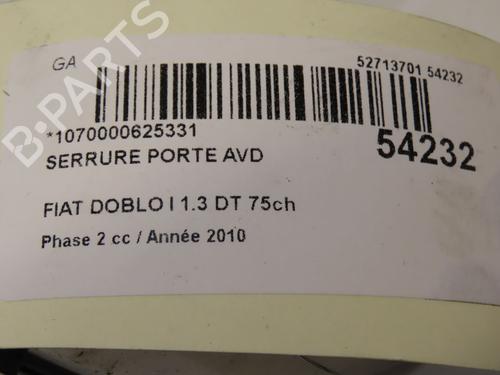 Front right lock FIAT DOBLO Box Body/MPV (223_) 1.3 D Multijet | BP28968803C97 