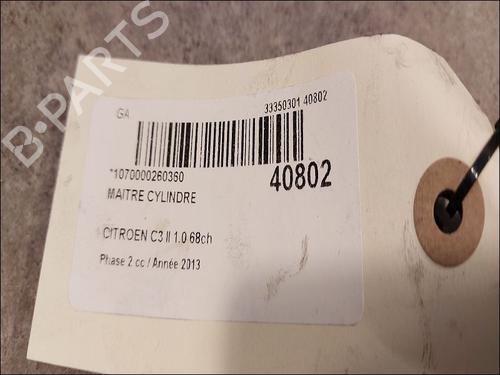 Used Brake master cylinder CITROËN C3 II (SC_) 1.0 VTi 68 (68 hp) 9611033