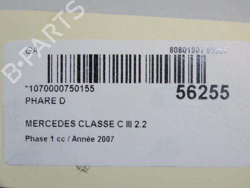 Right headlight MERCEDES-BENZ C-CLASS (W204) C 220 CDI (204.008) | BP36246804C29 - Image 2